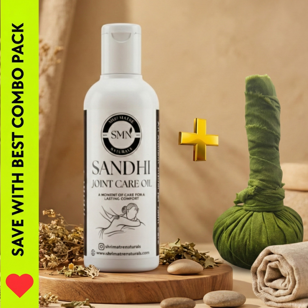 The Sandhi Warmth Ritual Bundle: Joint Care Oil + Herbal Potli